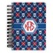 Knitted Argyle & Skulls Spiral Notebook - 5x7 w/ Monogram