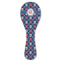 Knitted Argyle & Skulls Ceramic Spoon Rest (Personalized)