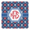 Knitted Argyle & Skulls Square Decal - Small (Personalized)