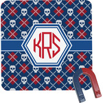 Knitted Argyle & Skulls Square Fridge Magnet (Personalized)
