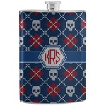 Knitted Argyle & Skulls Stainless Steel Flask (Personalized)