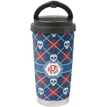 Knitted Argyle & Skulls Stainless Steel Coffee Tumbler (Personalized)