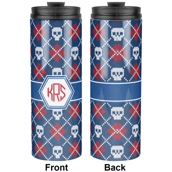 Knitted Argyle & Skulls Stainless Steel Tumbler - Apvl