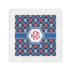 Knitted Argyle & Skulls Cocktail Napkins (Personalized)