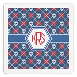 Knitted Argyle & Skulls Paper Dinner Napkins (Personalized)