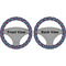 Knitted Argyle & Skulls Steering Wheel Cover- Front and Back
