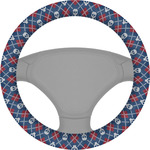 Knitted Argyle & Skulls Steering Wheel Cover