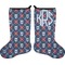 Knitted Argyle & Skulls Holiday Stocking - Double-Sided - Neoprene (Personalized)