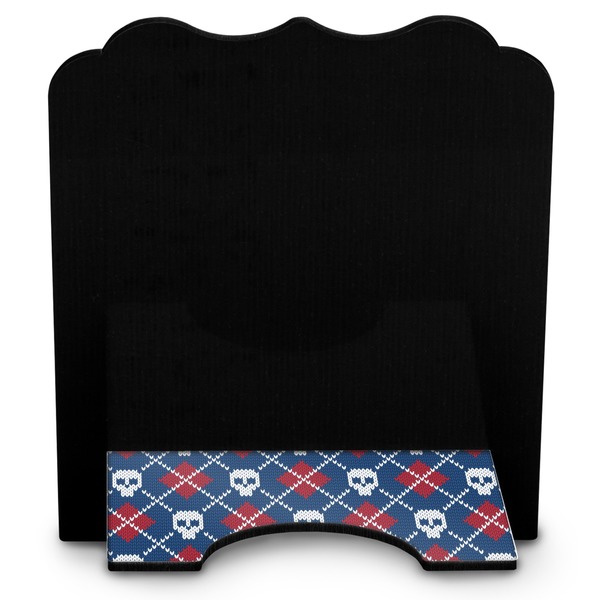 Knitted Argyle & Skulls Stylized Tablet Stand - Back
