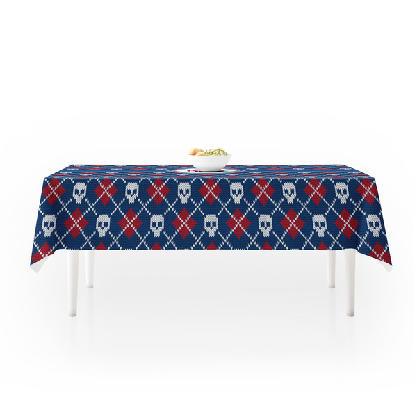 Knitted Argyle & Skulls Tablecloths (58"x102") - MAIN