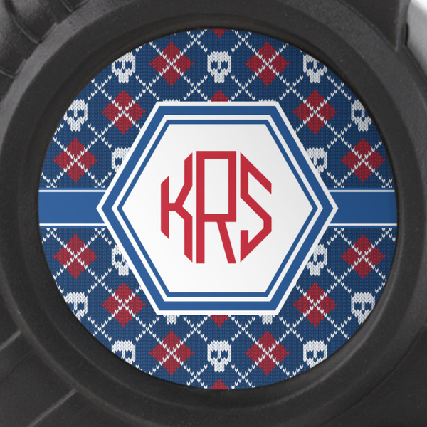 Knitted Argyle & Skulls Tape Measure - 25ft - detail