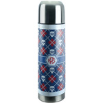 Knitted Argyle & Skulls Stainless Steel Thermos (Personalized)