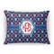 Knitted Argyle & Skulls Rectangular Throw Pillow Case (Personalized)