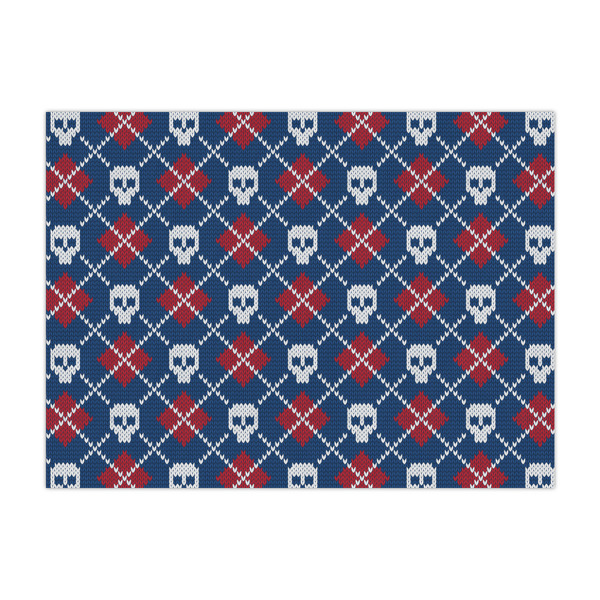Custom Knitted Argyle & Skulls Large Tissue Papers Sheets - Heavyweight