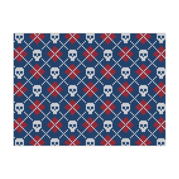 Custom Knitted Argyle & Skulls Tissue Paper Sheets - Large - Heavyweight