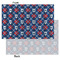 Knitted Argyle & Skulls Tissue Paper - Heavyweight - Small - Front & Back