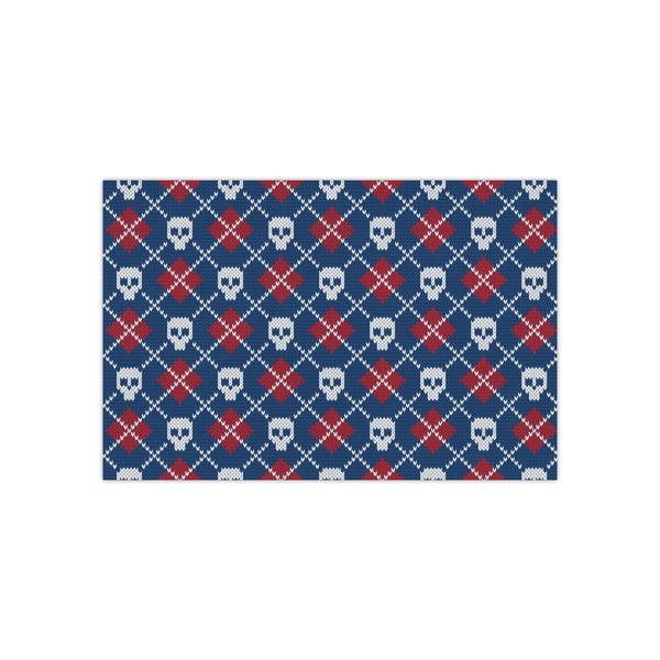 Custom Knitted Argyle & Skulls Small Tissue Papers Sheets - Heavyweight