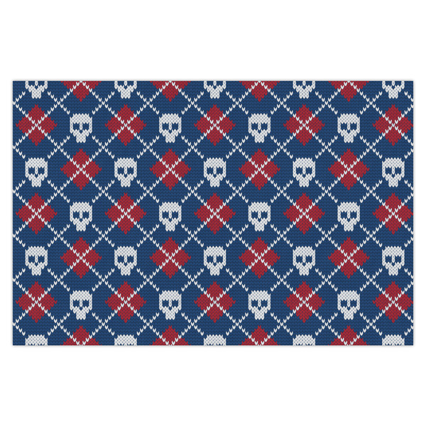 Custom Knitted Argyle & Skulls X-Large Tissue Papers Sheets - Heavyweight