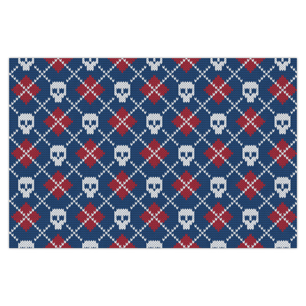 Custom Knitted Argyle & Skulls Tissue Paper Sheets - X-Large - Heavyweight