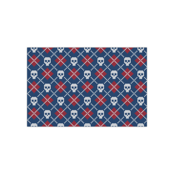 Custom Knitted Argyle & Skulls Small Tissue Papers Sheets - Lightweight