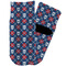 Knitted Argyle & Skulls Toddler Ankle Socks - Single Pair - Front and Back
