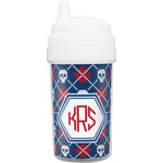 Knitted Argyle & Skulls Sippy Cup (Personalized)