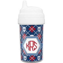 Knitted Argyle & Skulls Toddler Sippy Cup (Personalized)
