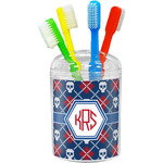 Knitted Argyle & Skulls Toothbrush Holder (Personalized)
