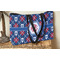 Knitted Argyle & Skulls Tote w/Black Handles - Lifestyle View