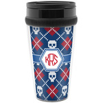 Knitted Argyle & Skulls Acrylic Travel Mug without Handle (Personalized)
