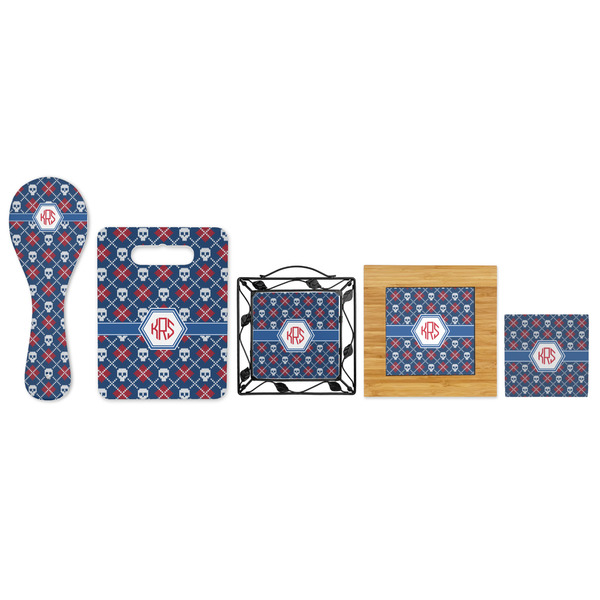 Knitted Argyle & Skulls Trivets