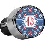 Knitted Argyle & Skulls USB Car Charger (Personalized)