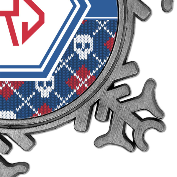 Knitted Argyle & Skulls Vintage Snowflake - Detail