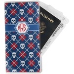 Knitted Argyle & Skulls Travel Document Holder