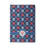 Knitted Argyle & Skulls Waffle Weave Golf Towel (Personalized)
