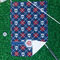 Knitted Argyle & Skulls Waffle Weave Golf Towel - In Context