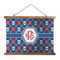 Knitted Argyle & Skulls Wall Hanging Tapestry - Wide (Personalized)