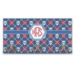 Knitted Argyle & Skulls Wall Mounted Coat Rack (Personalized)