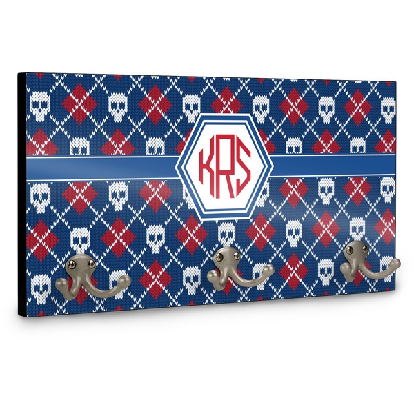 Knitted Argyle & Skulls Coat Hanger Main