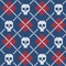 Knitted Argyle & Skulls Wallpaper Square