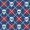 Knitted Argyle & Skulls Wallpaper & Surface Covering (Water Activated 24"x 24" Sample)