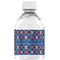 Knitted Argyle & Skulls Water Bottle Label - Back View
