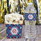 Knitted Argyle & Skulls Water Bottle Label - w/ Favor Box