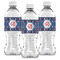 Knitted Argyle & Skulls Water Bottle Labels - Front View