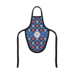 Knitted Argyle & Skulls Bottle Apron (Personalized)