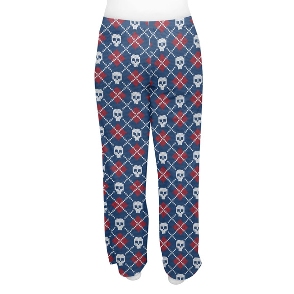 Knitted Argyle & Skulls Women's Pj on model - Back