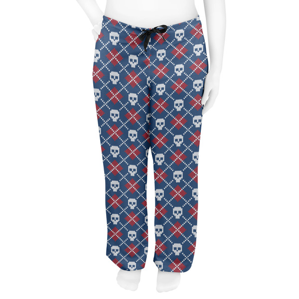 Knitted Argyle & Skulls Women's Pj on model - Front