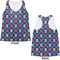 Knitted Argyle & Skulls Womens Racerback Tank Tops - Medium - Front and Back