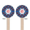 Knitted Argyle & Skulls Wooden 6" Stir Stick - Round - Double Sided - Front & Back