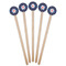 Knitted Argyle & Skulls Wooden 6" Stir Stick - Round - Fan View
